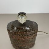 Large 25cm Abstract Ceramic Table Lamp with Pattern attributed to Bitossi, Italy, 1970s