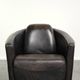 Fauteuil design Aviator en cuir de vache grainé