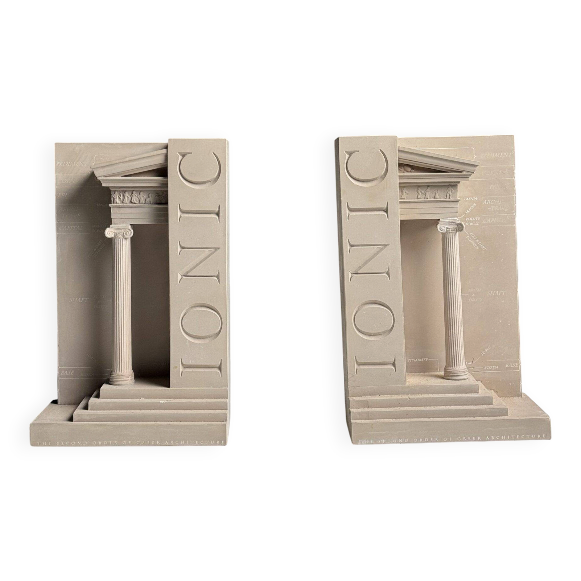 Set of ionic bookends