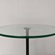Minimalist round side table in glass by Draenert, 1983