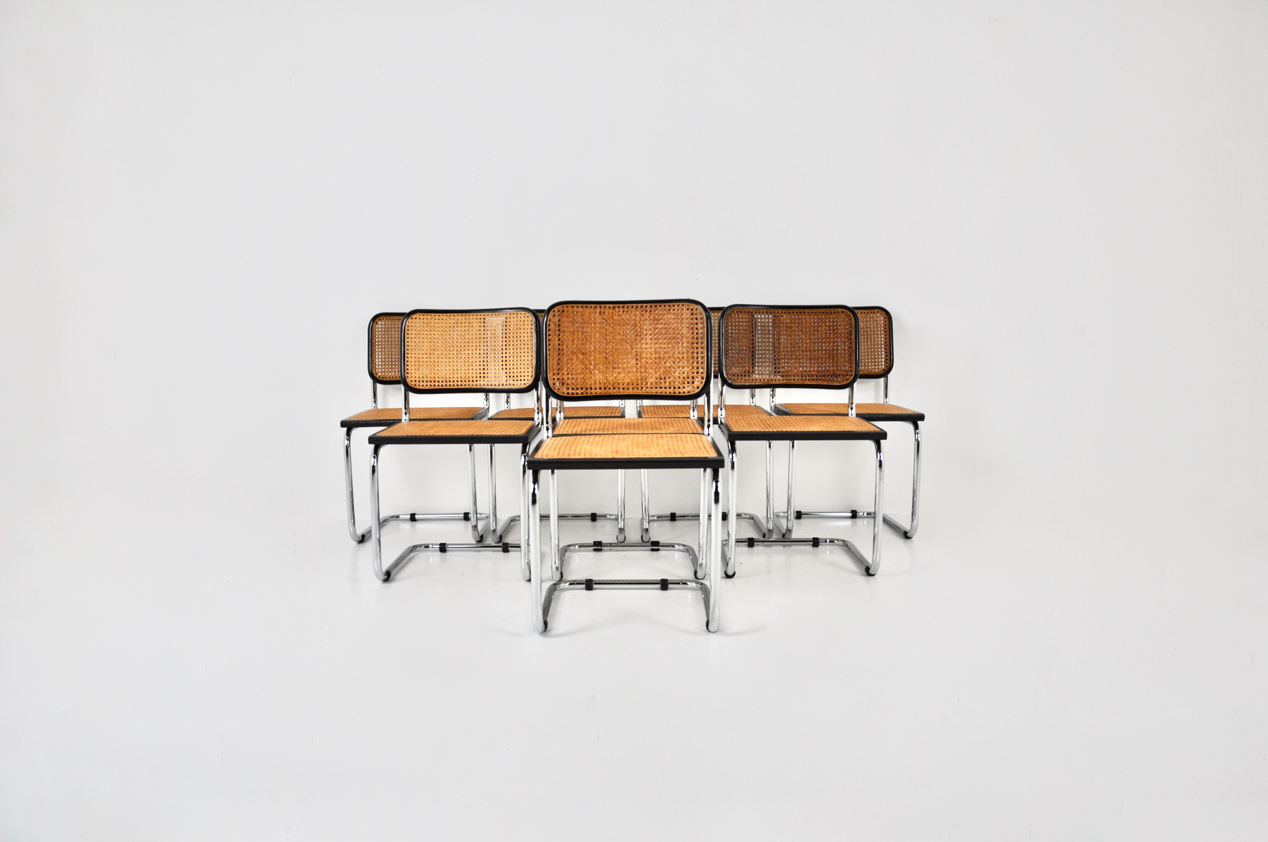 B32 dining chairs by Marcel Breuer set of 8