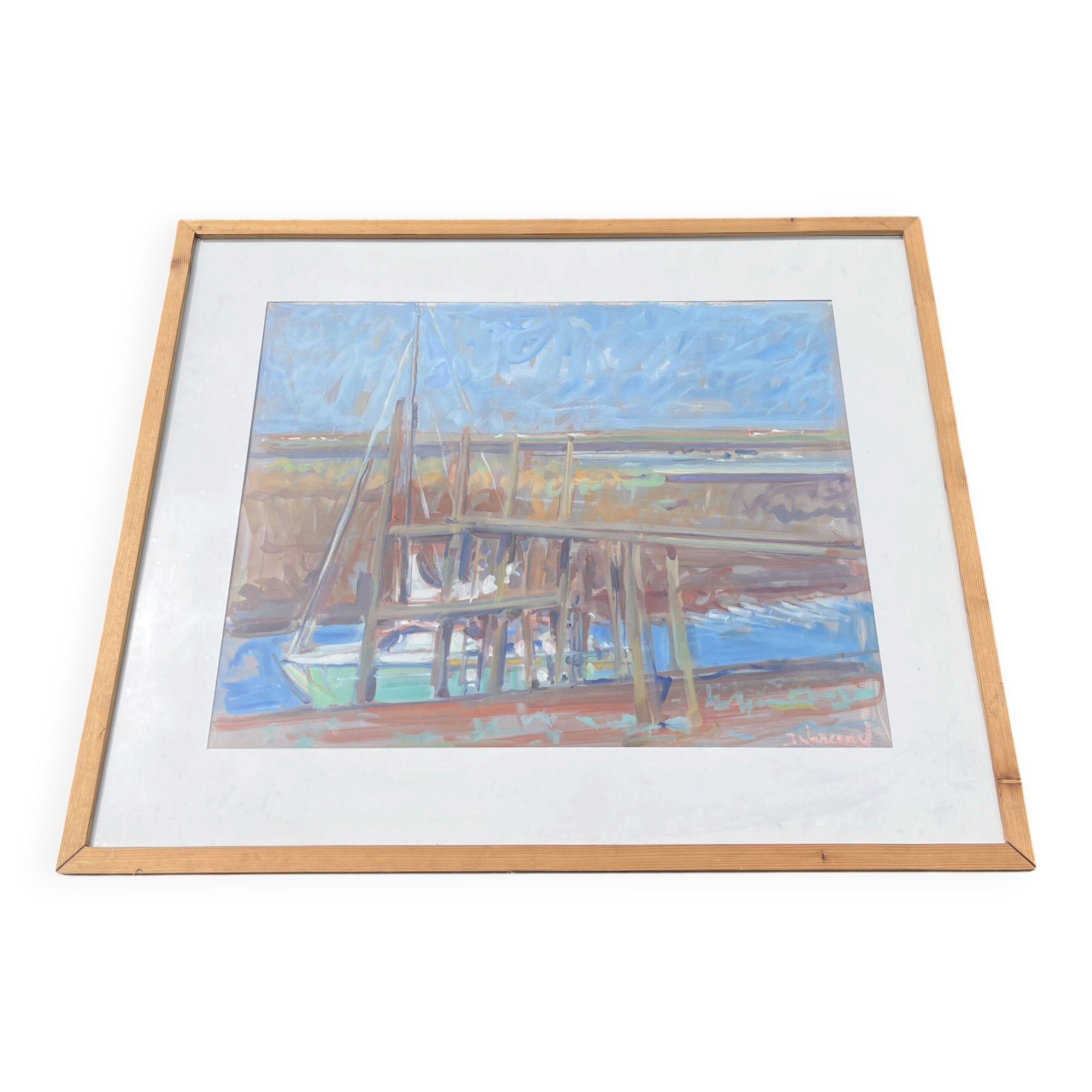 Tableau Peinture Impressionniste Port de Pêche