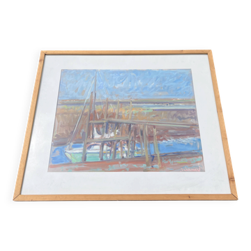 Tableau Peinture Impressionniste Port de Pêche