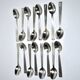 Lot de 16 cuillères à café moka Art Déco en métal argenté 12 cm
