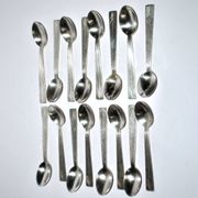 Set of 16 Art Deco silver-plated moka teaspoons 12 cm