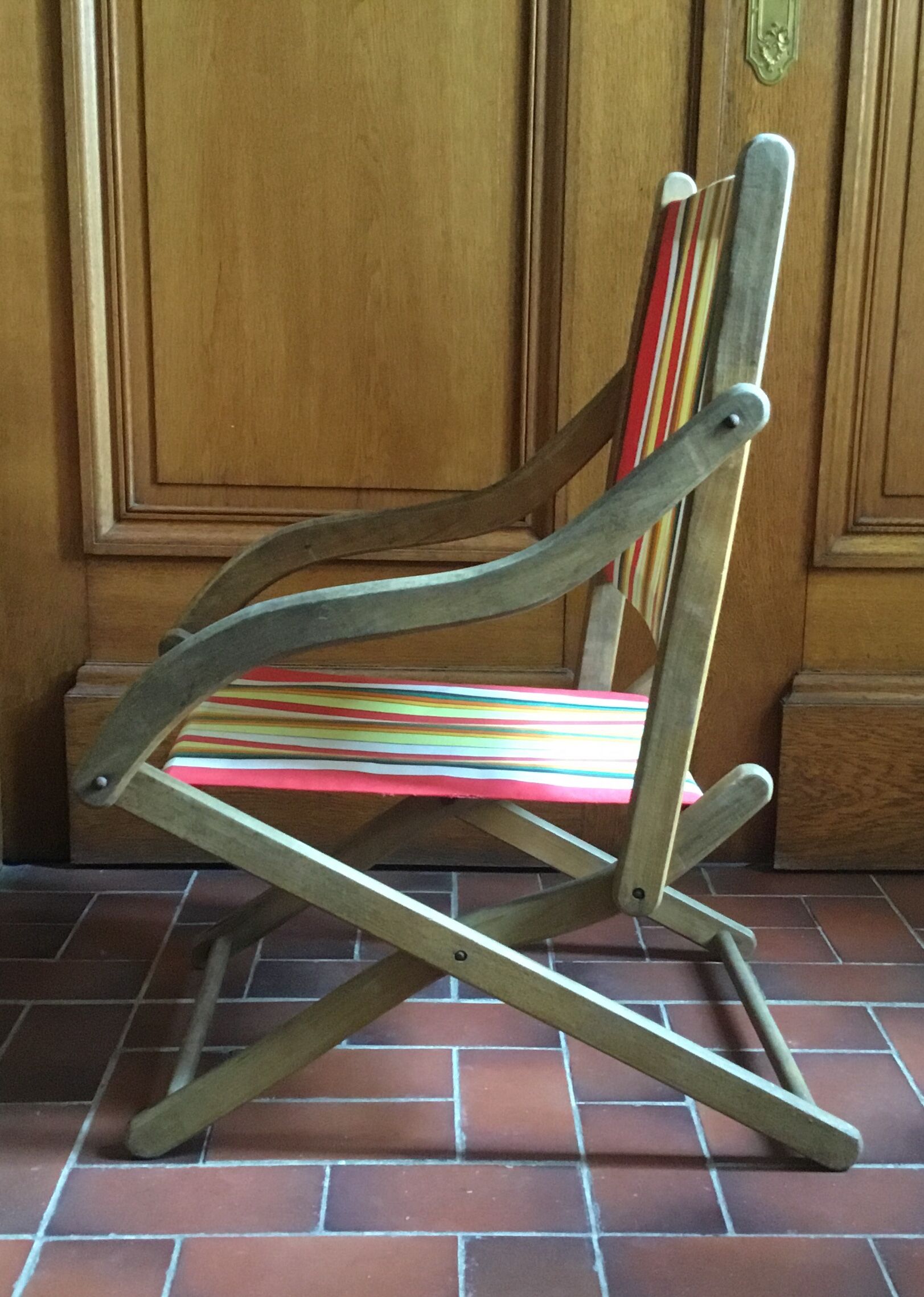Fauteuil jardin pliant vintage