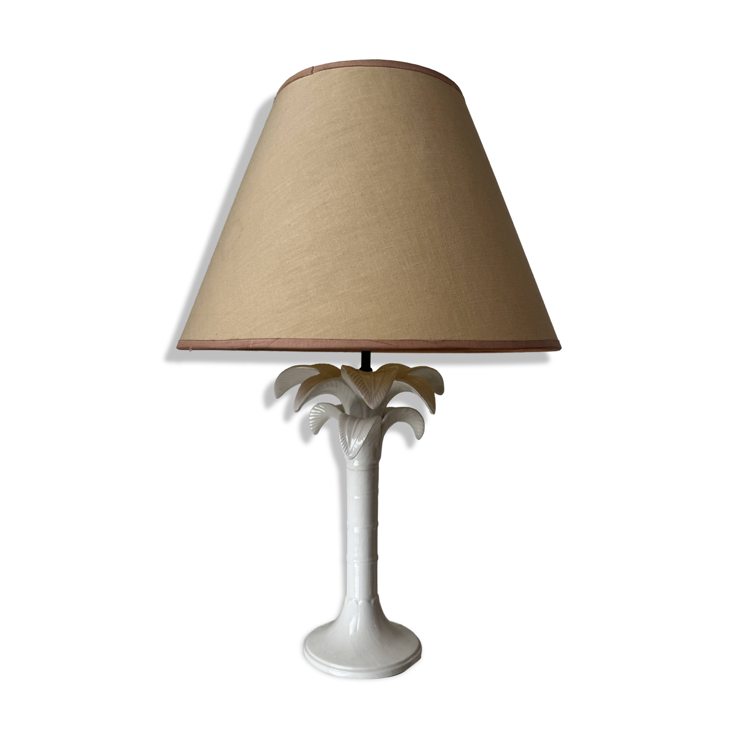Ceramic palm tree lamp Tommaso Barbi 1960s