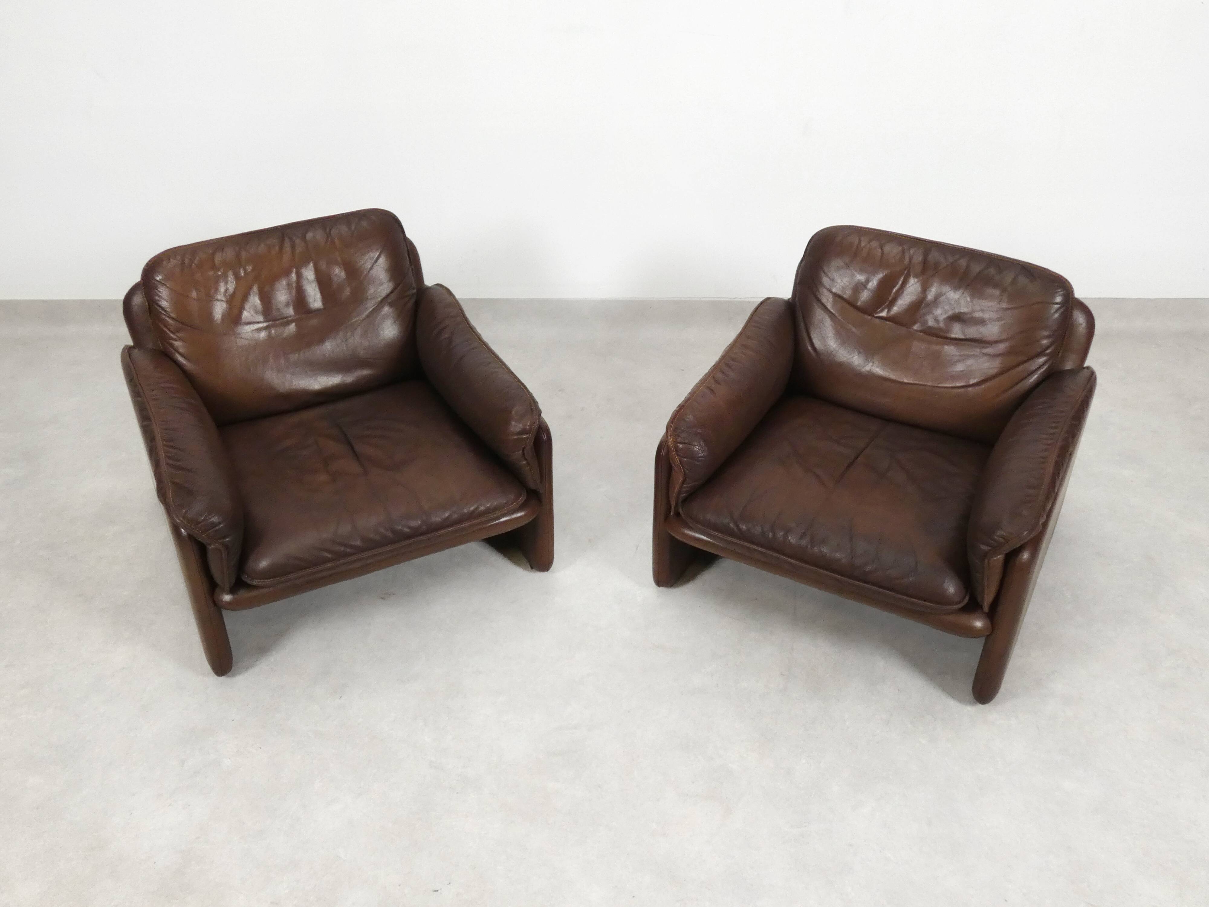 set of 2 De Sede DS61 fauteuils