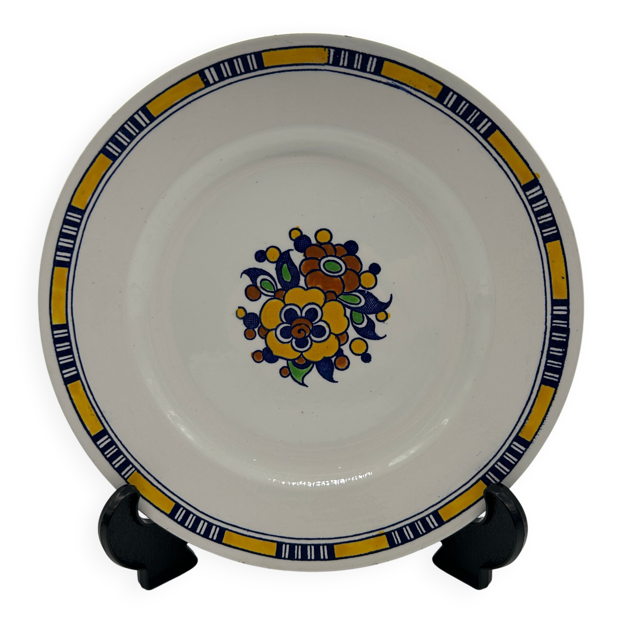Plat à tarte art deco - boch freres - d1049
