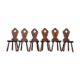Série de six chaises brutaliste