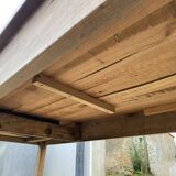 Table de ferme à repas à manger sam en bois massif 1 tiroir 1930 209x80cm