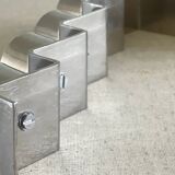 Chrome-plated metal candle holder