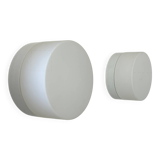 Pair of vintage porcelain and opaline wall lights, France 1970