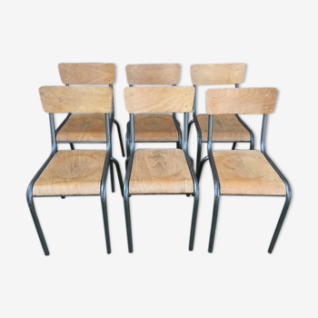 set of 6 chairs school