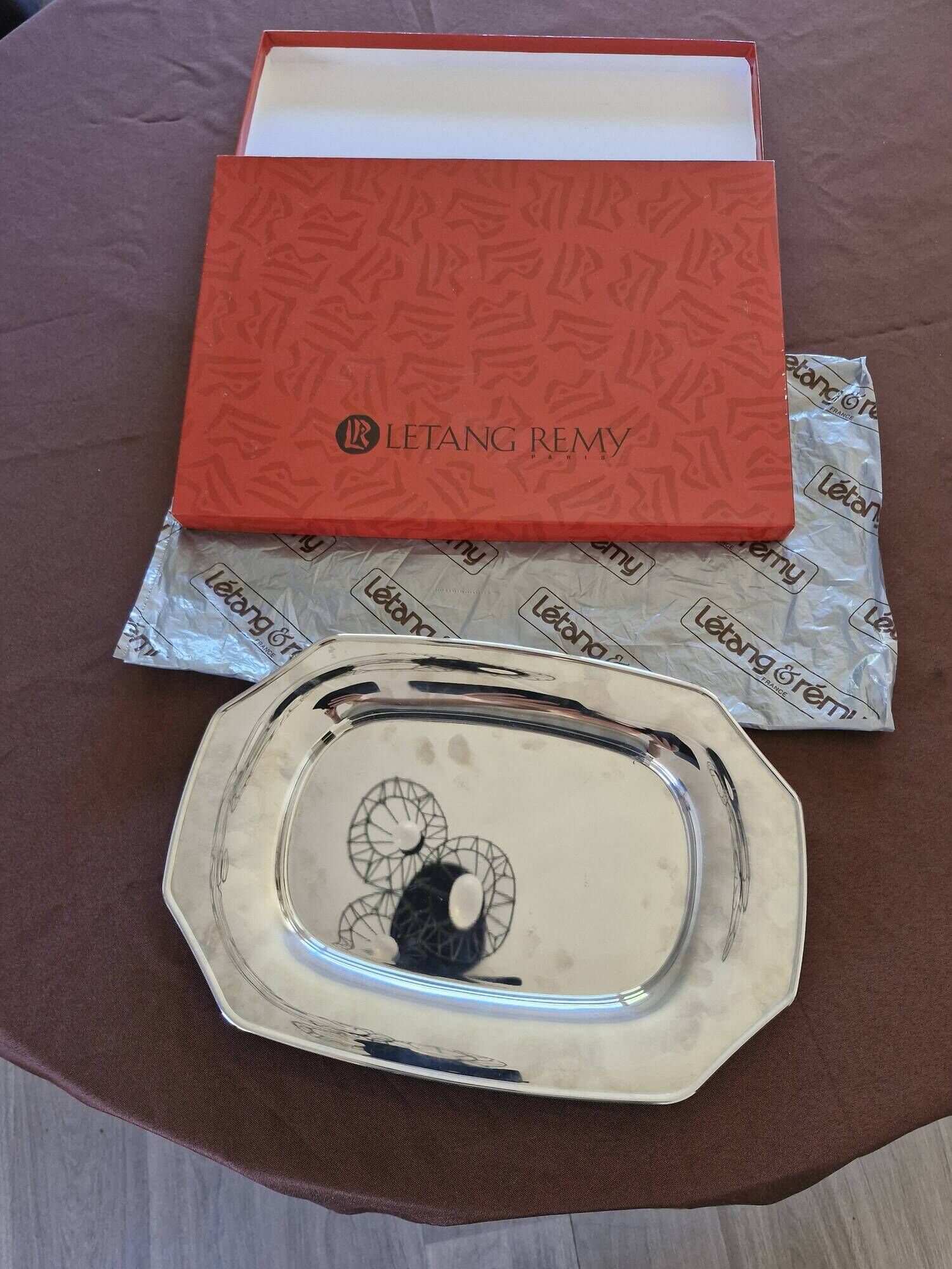 Oval plate Létang Rémy Marigny – stainless steel 18/10 – 38 cm – with box
