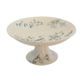 Servant dish on piedouche / compotier, Terre de Ferre, Longwy cute pattern, Vintage, early 19th