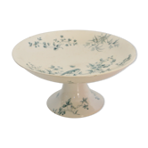 Servant dish on piedouche / compotier, Terre de Ferre, Longwy cute pattern, Vintage, early 19th