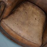 Vintage Dutch cognac coloured leather club chair, set of 2