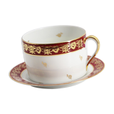 Limoges porcelain cup and its undercup