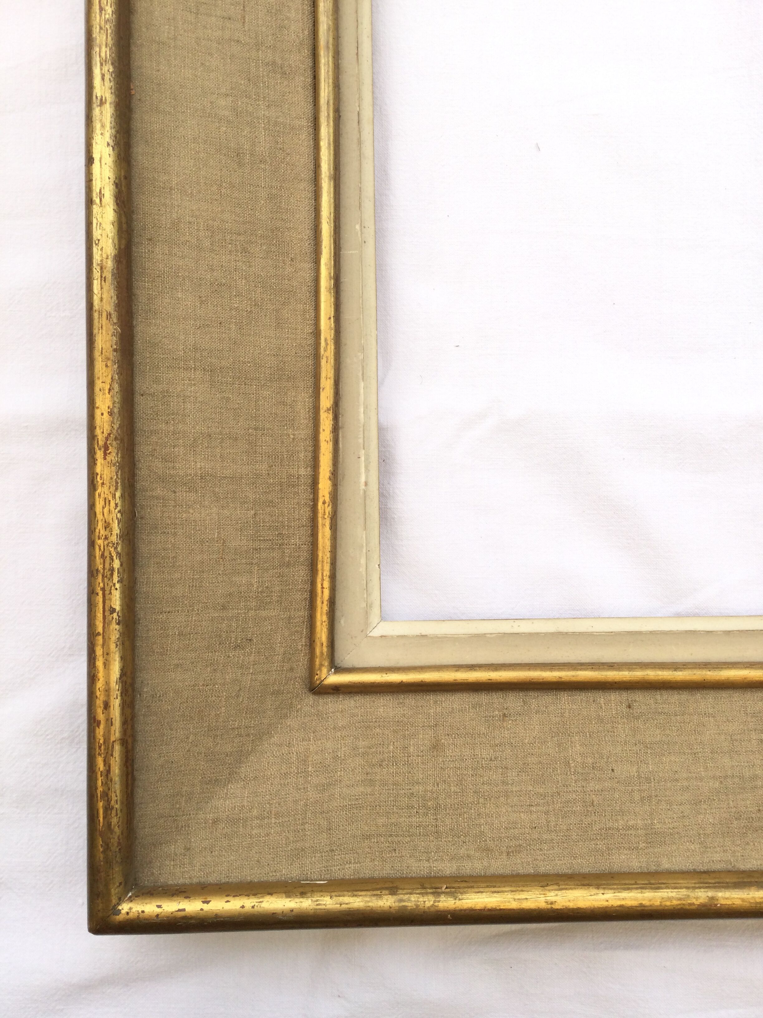 1950s frame in wood, plaster and fabric