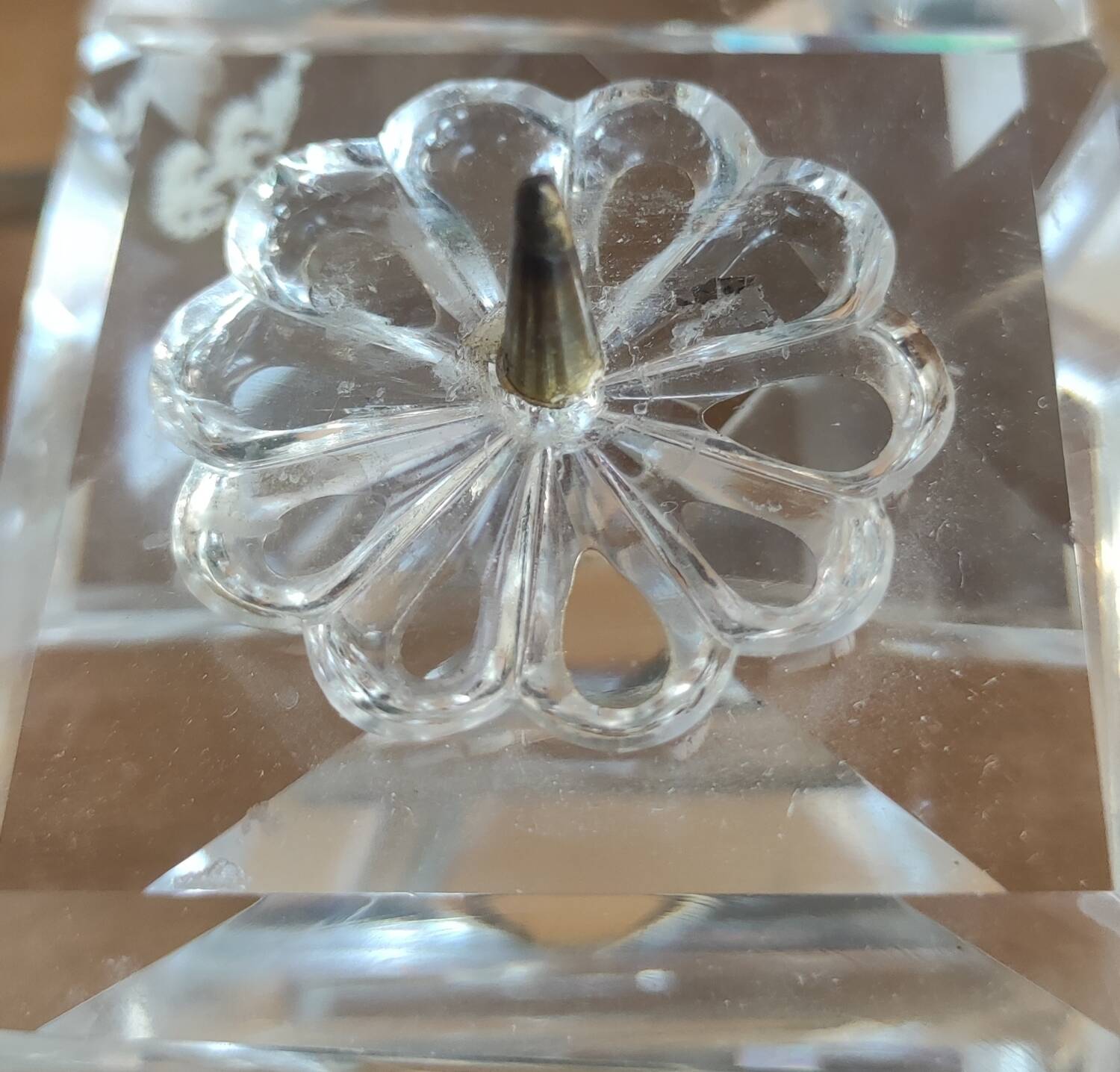 Old Swarovski crystal candle holder
