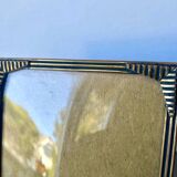Cadre photo art deco en métal doré 14,5 cm x 9 cm verre convexe