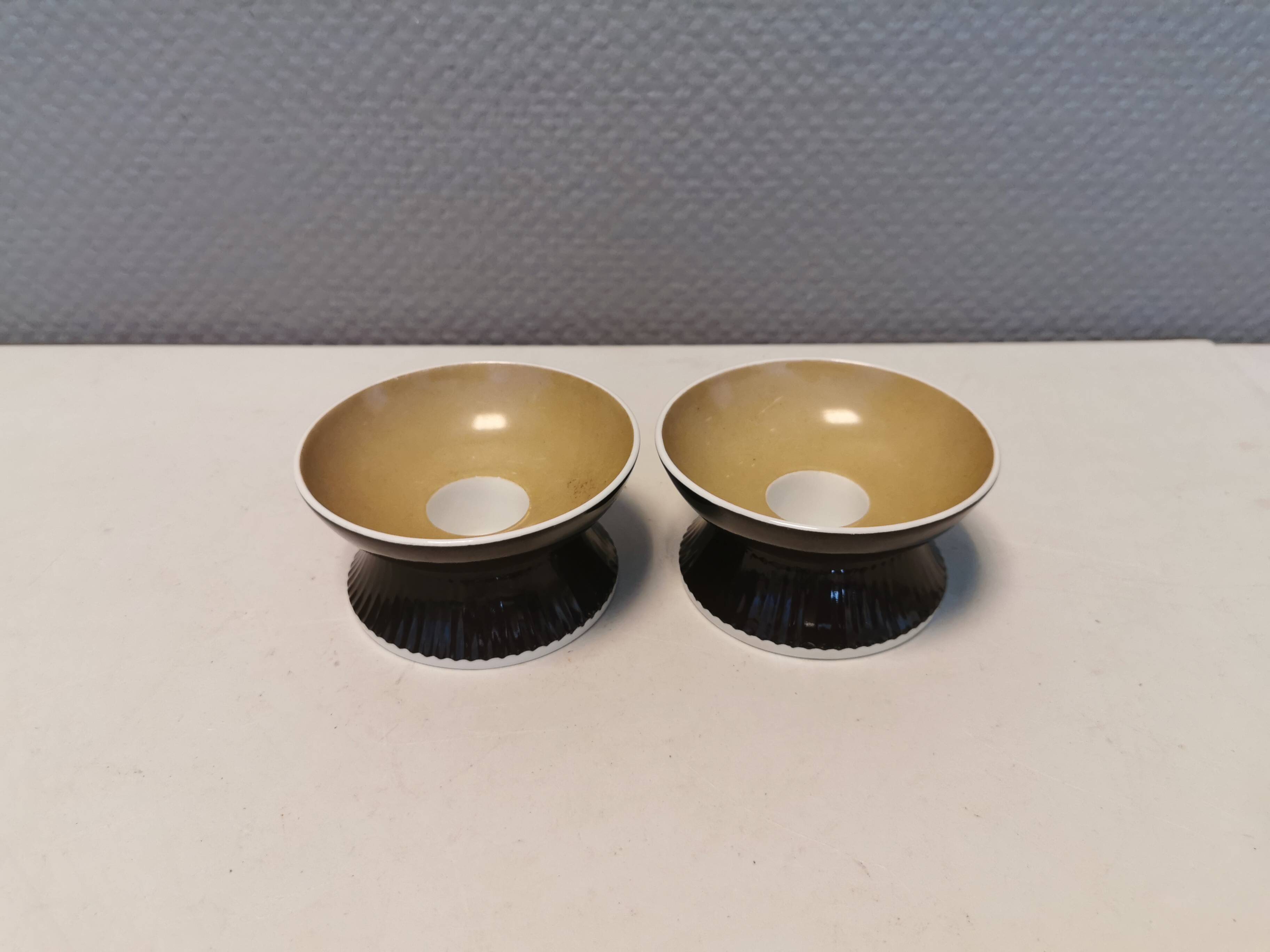 Candle holders produced by Danish B&G 1948-1952 and painted by Ida Bærenholt