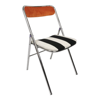 Chaise 70's pliante chromée