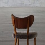 Danish chair from the mid-20th century, dining/office chair in lamb's wool, Eva Koppel, 1950s.
