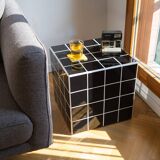 Black ceramic bedside table