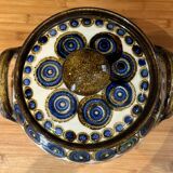 Enameled stoneware pot with lid