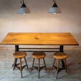Industrial table oak