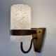Set of three wall sconces in gold metal and ice effect Perspex, 1960-70.