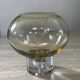 Vintage Krosno amber glass hanging bubble vase