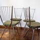 Set of 4 restored vintage chrome chairs.