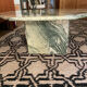 Octagonal marble coffee table