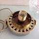 Structured glass globe lamp and metal-brass/ vintage 60s and 70s base