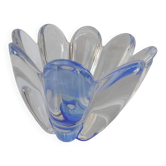 Orrefors Mayflower - Vase 8 Petals of Crystal Blue Reflections Vintage