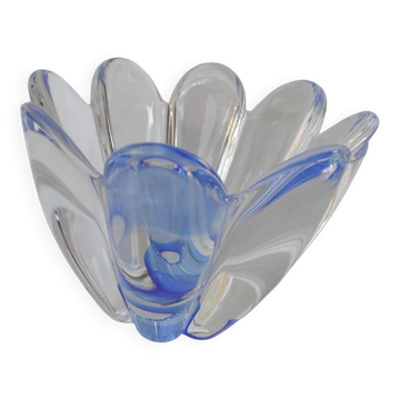 Orrefors Mayflower - Vase 8 Petals of Crystal Blue Reflections Vintage
