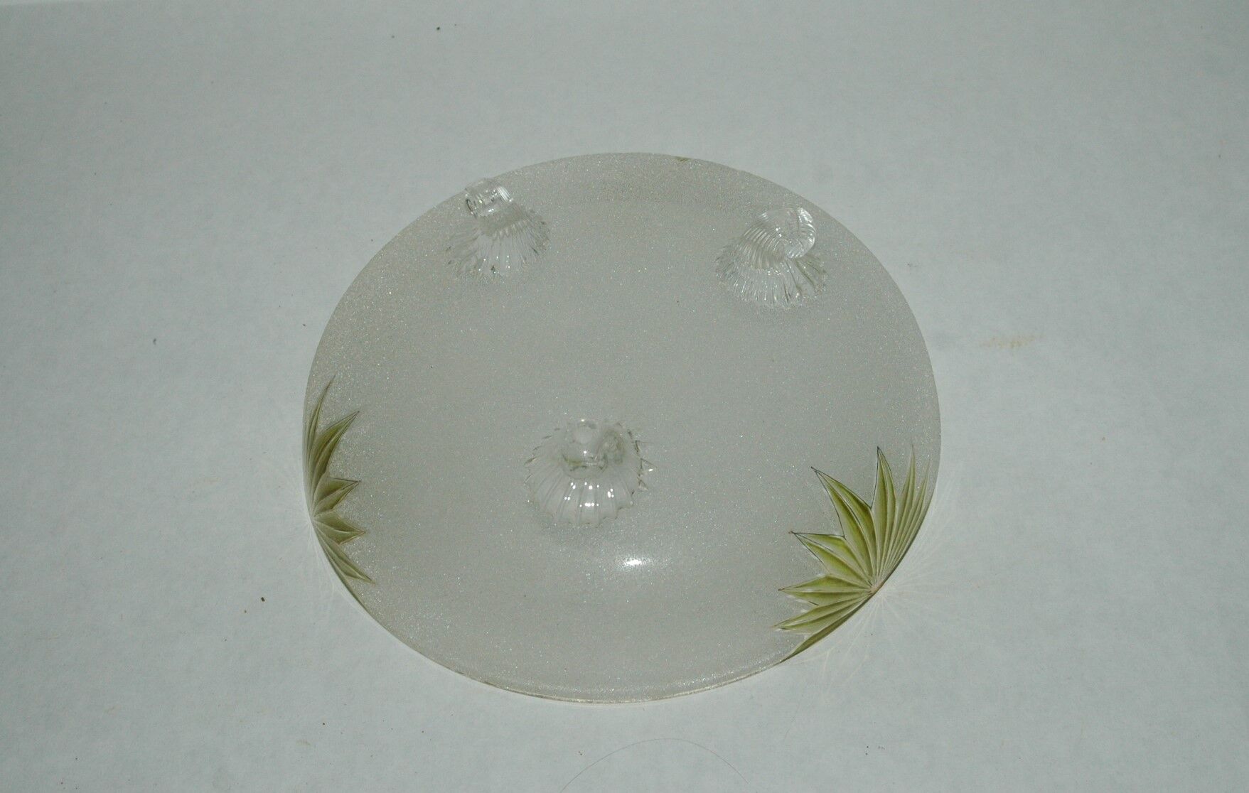 Frosted glass cup and art-new enamelled