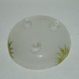 Coupe en verre givré et émaillé art-nouveau