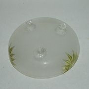 Coupe en verre givré et émaillé art-nouveau