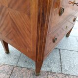 Old Louis XVI style chest of drawers in marquetry