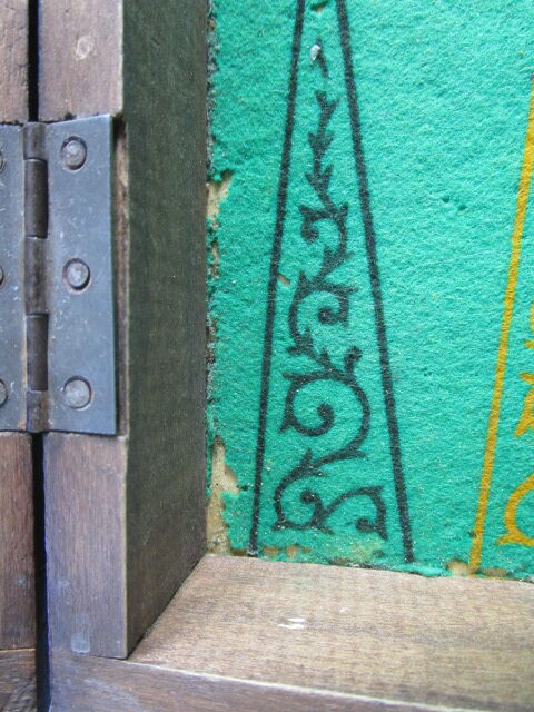 Old wooden jacquet/backgammon game