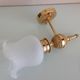 Brass wall light and satin glas vintage 50s-60s