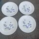 Set of 4 dessert plates Longchamp model of old bluebells.
