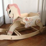 Vintage wooden rocking horse