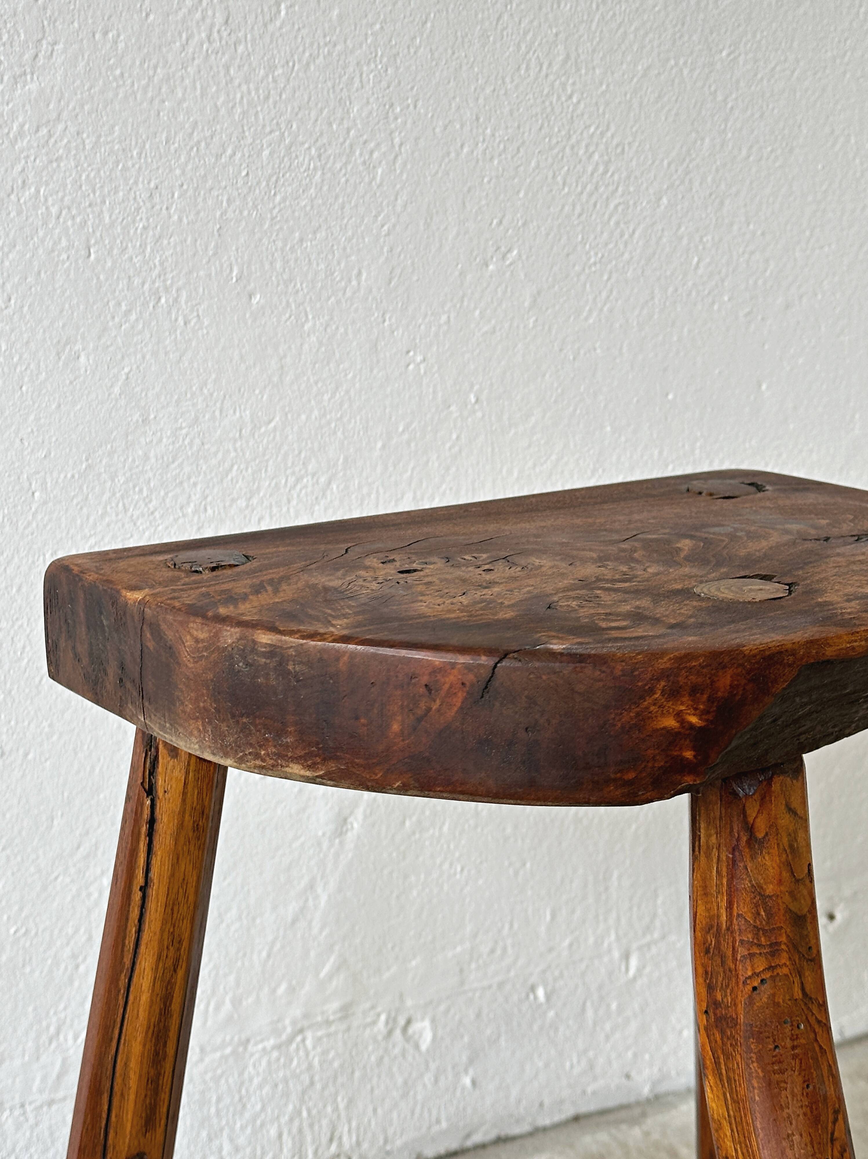 Antique solid wood stool
