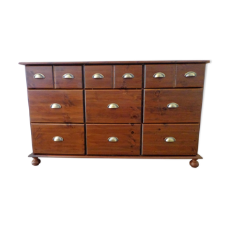 Vintage oak apothecary cabinet, Germany 1950