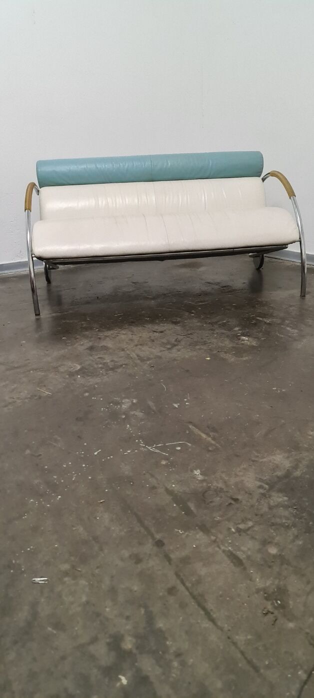 Vintage leather memphis sofa